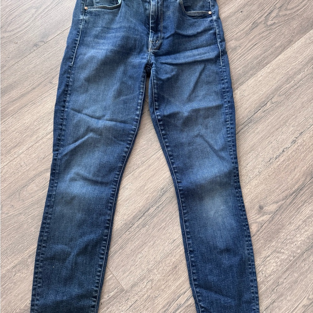 MOTHER Men’s Slim Straight Jeans in Dark Blue Wash